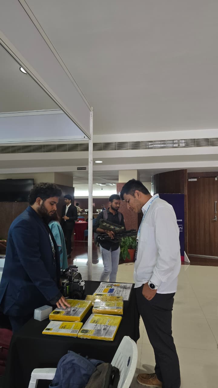 Presenting CropNow's work at an exhibition