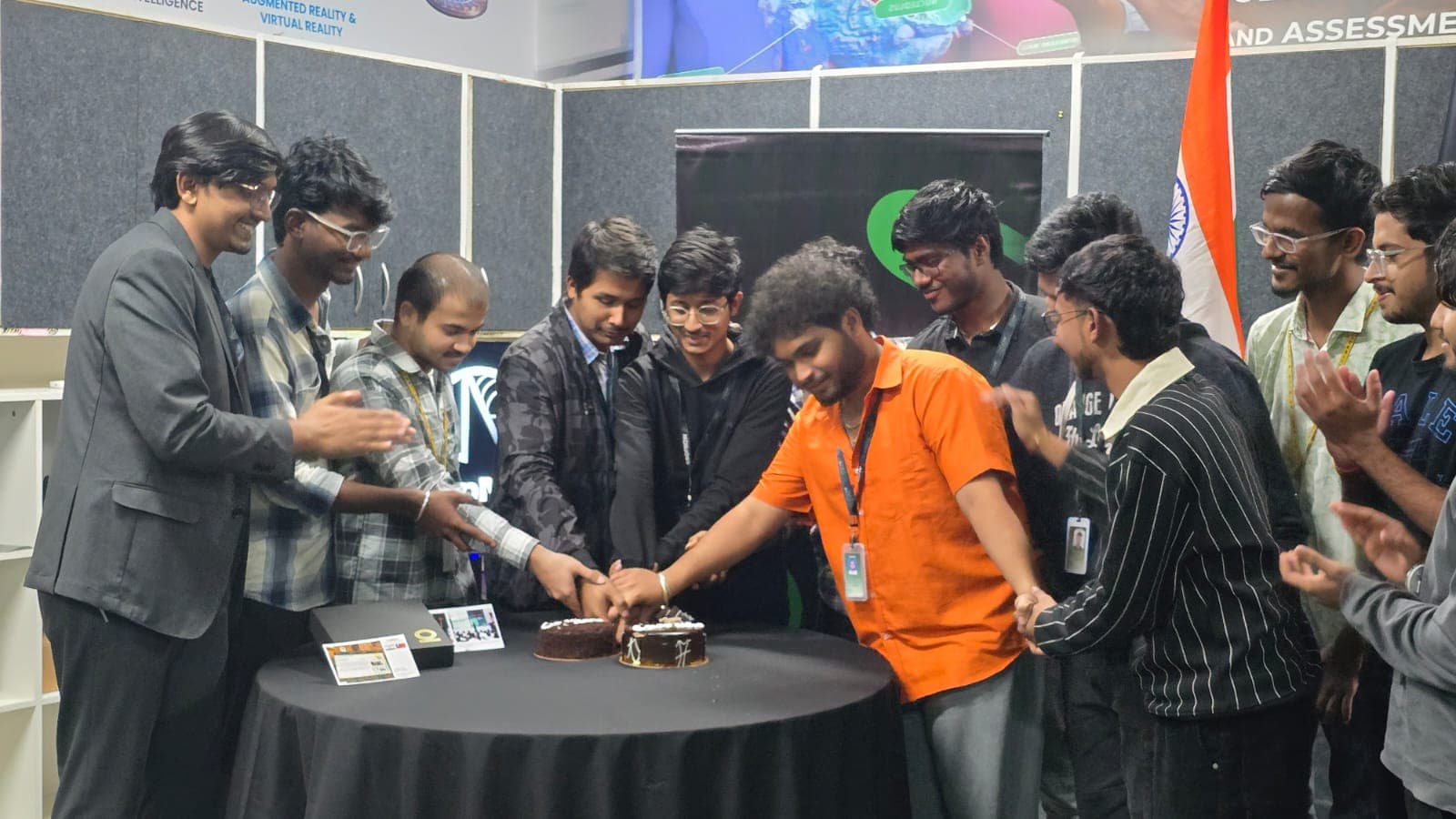 Celebrating a milestone with the team