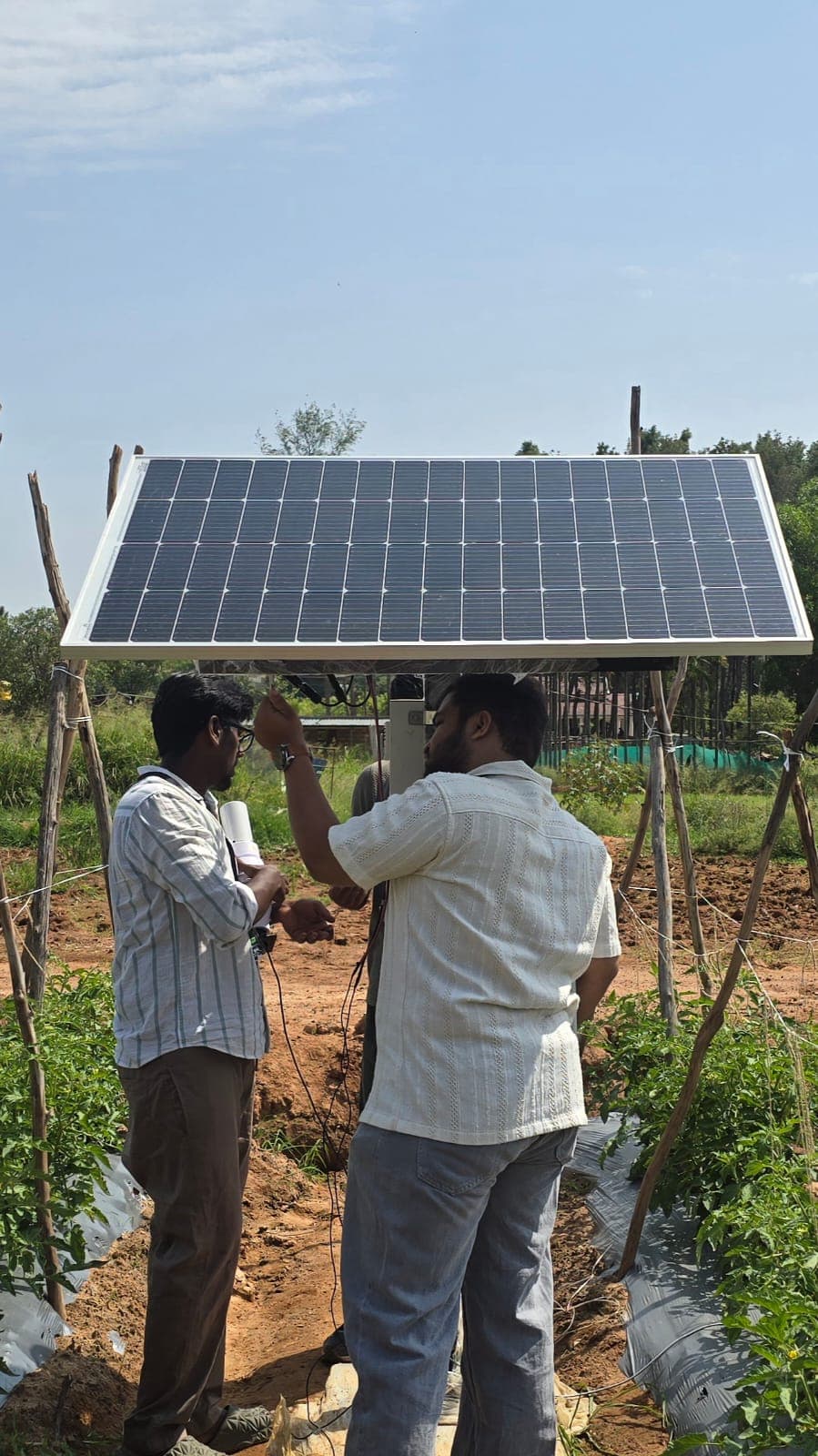 Installing a solar panel for a sensor station